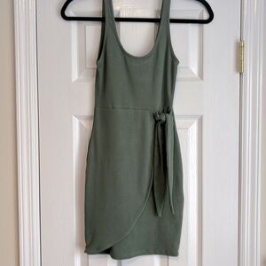 Cute Zara Sage Green Summer Knit Dress